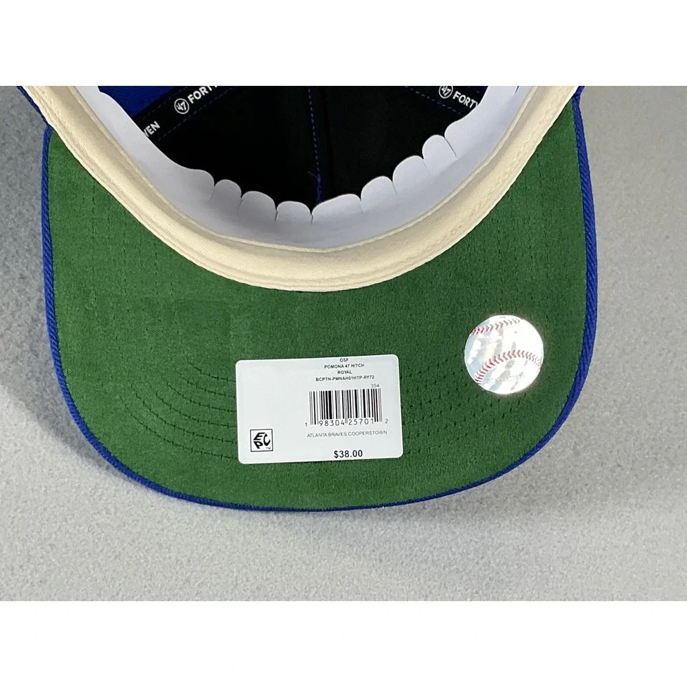 Atlanta Braves 47 Brand Hitch Hat Snapback Blue Cooperstown OSFA NEW - Picture 4 of 9